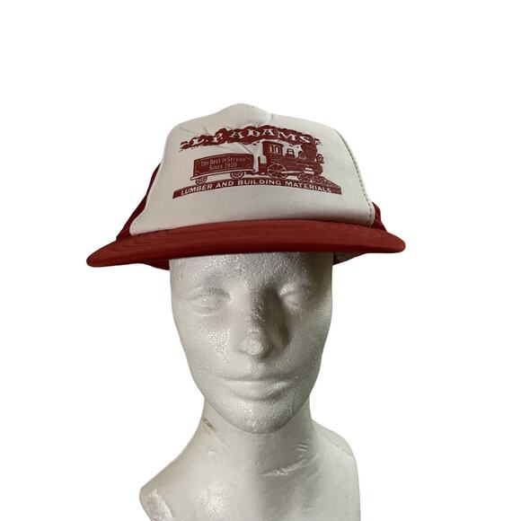 Vintage L.P. Adams Lumber and Building Materials Snapback Trucker Hat - Picture 1 of 7